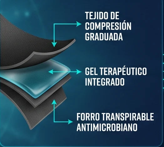 Las tres capas de la rodillera ArtiGel